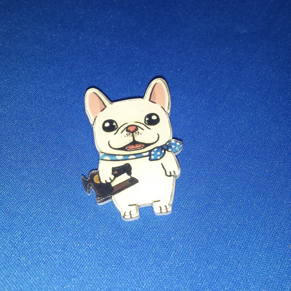 White Puppy "Sammy Sugar Toes" Pin